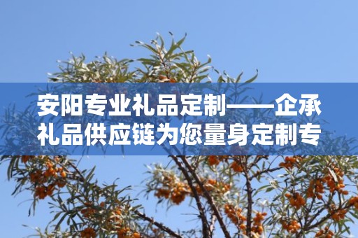 安阳专业礼品定制——企承礼品供应链为您量身定制专属礼品